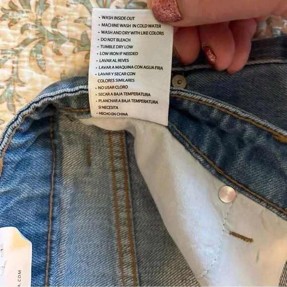 Kancan High Rise Juniors Denim Shorts Size 11. NWT. Measurements in pictures. - Picture 9 of 14